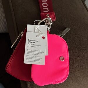 Lululemon Pink Dual Pouch Wristlet